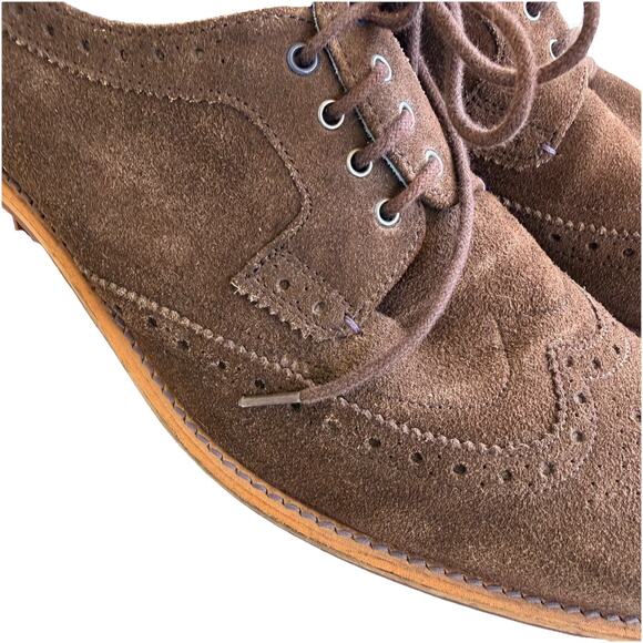Ted Baker Prycce Brown Suede Derby Brogues Men’s Shoes Sz 10